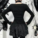 Lace Trim Gothic Top