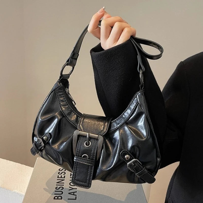 Pleated Hobo Shoulder Bag