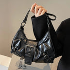 Pleated Hobo Shoulder Bag