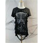 Skeleton Print Gothic Tee