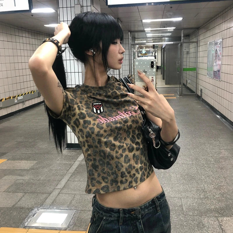 Leopard Print Crop Top