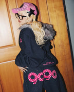 Faux Fur Trim Two-Piece Set