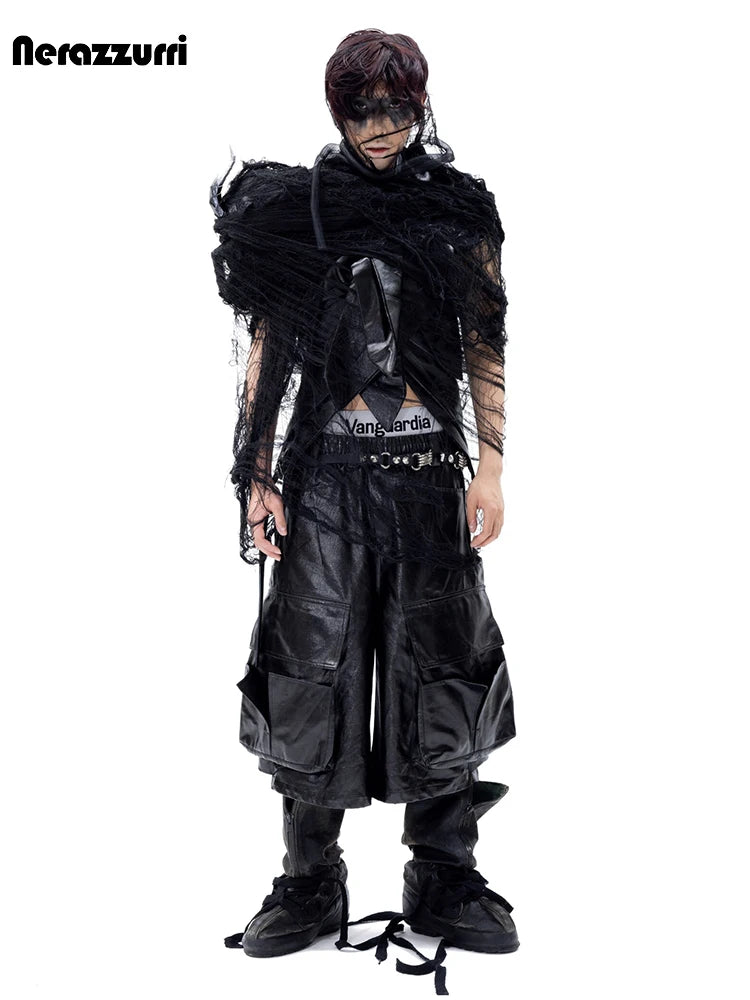 Wide-Leg Faux Leather Pants