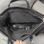 Black Cross Rivet Shoulder Bag