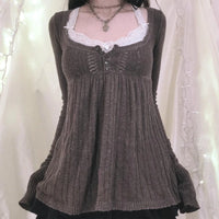 Knitted Babydoll Sweater