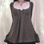 Knitted Babydoll Sweater