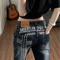 Embroidered Low-Rise Jeans