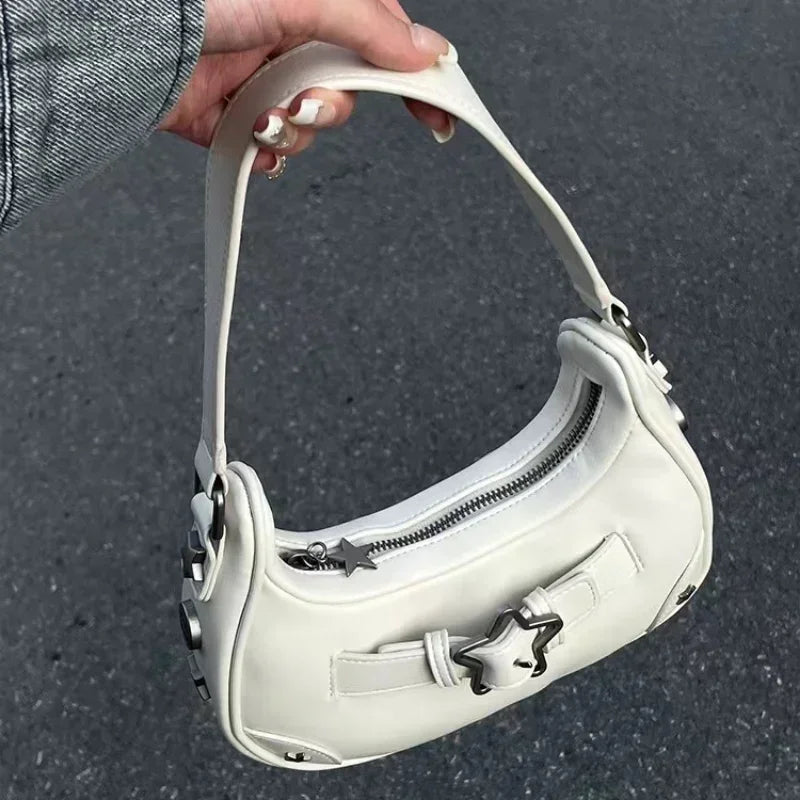 Black Buckle Shoulder Bag