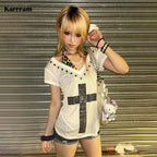 Cross Print T-Shirt