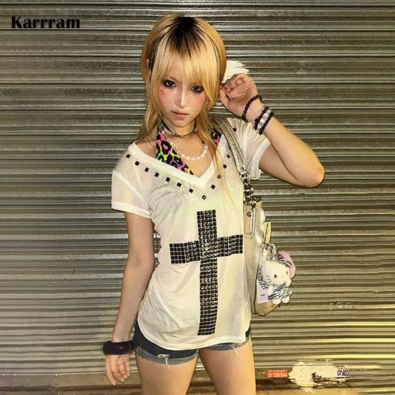 Cross Print T-Shirt