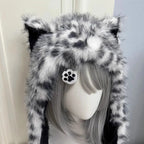 Leopard Faux Fur Ear Hat