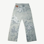 Gothic Embroidery Baggy Jeans