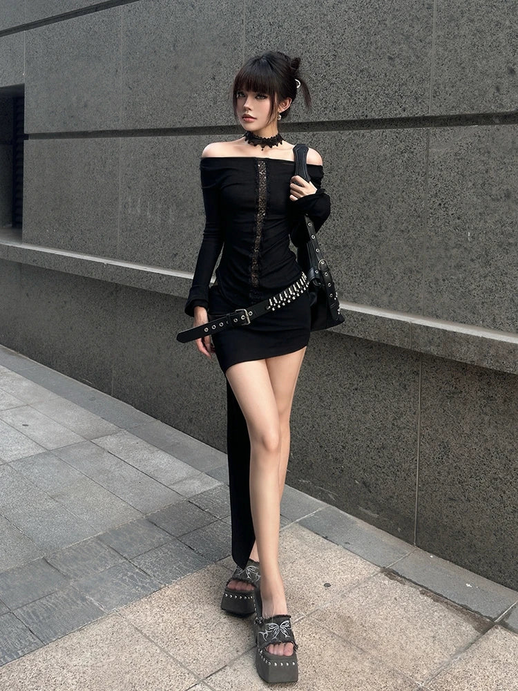 Hollow-Out Long Sleeve Top