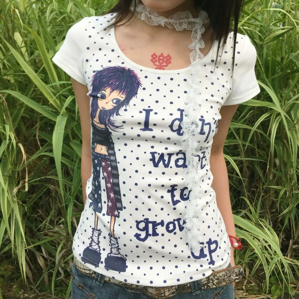Polka Dot Graphic Tee