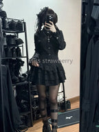 Vintage Gothic Style Lace Up Dress