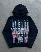 Grunge Print Oversized Hoodie