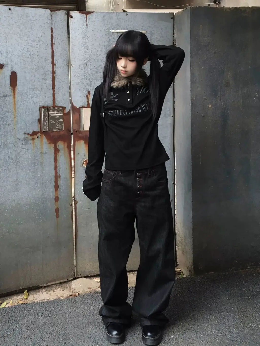 Gothic Long Sleeve Polo