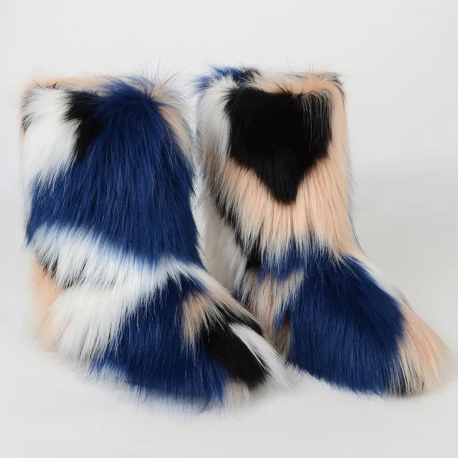 Fluffy Faux Fur Winter Boots