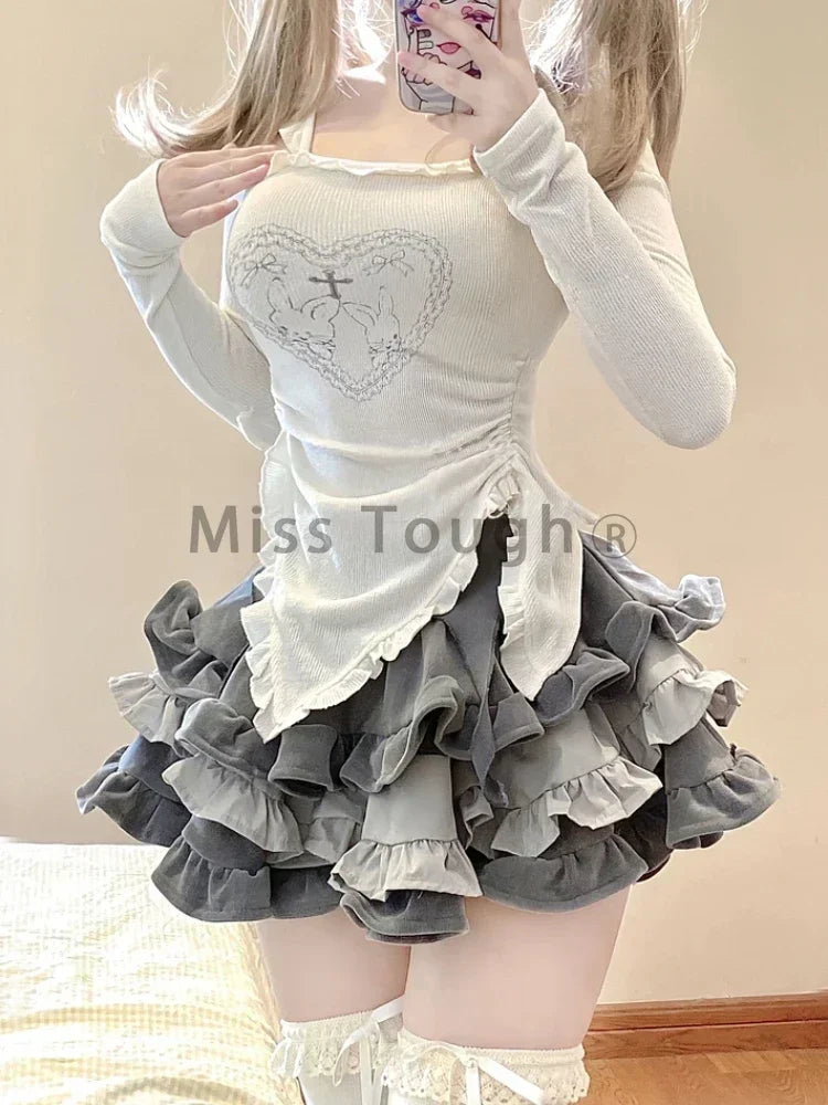 Rabbit Print Two-Piece Set