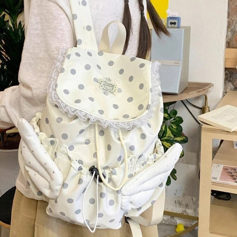 Angel Wings Polka Dot Backpack