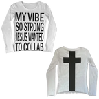 Cross Print Long Sleeve Top
