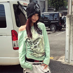 Graphic Print Long Sleeve Top
