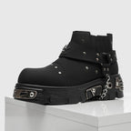 Metal Chain Platform Boots