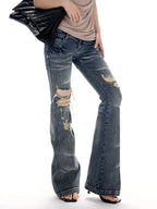 Ripped Wide-Leg Jeans