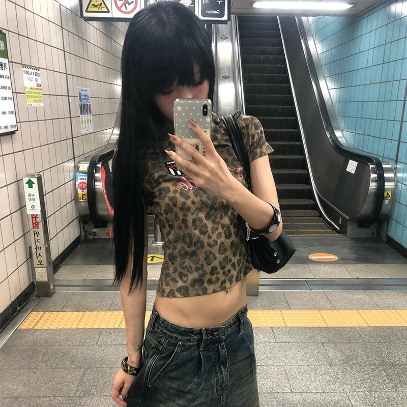 Leopard Print Crop Top