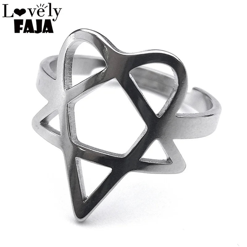 Heartagram Ring